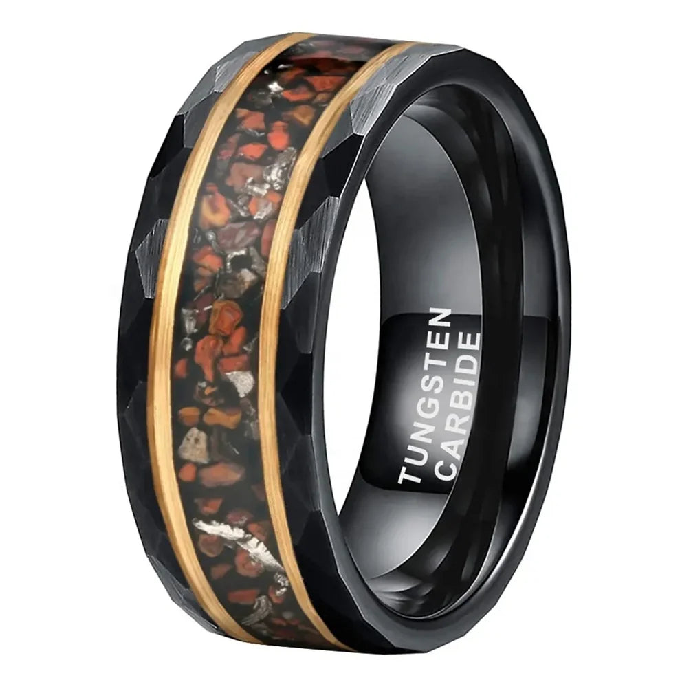 Alin Classic Trendy Gold Plated Tungsten Wedding Ring for Men's and Women's Wholesale Customized Jewelry