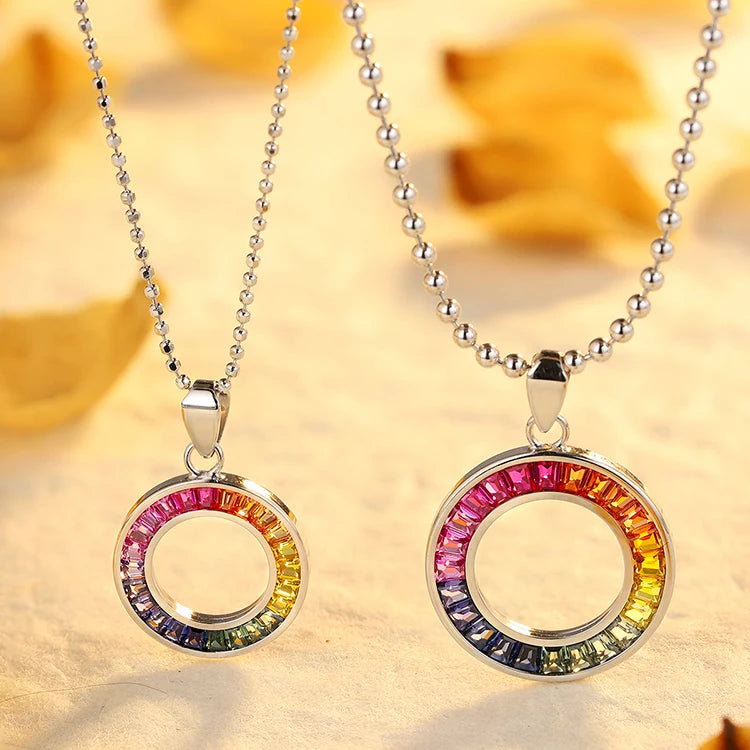 Gemfiori New Arrived A-Z 26 Letters Pendant 925 Sterling Silver Initial Letter Coin Necklace