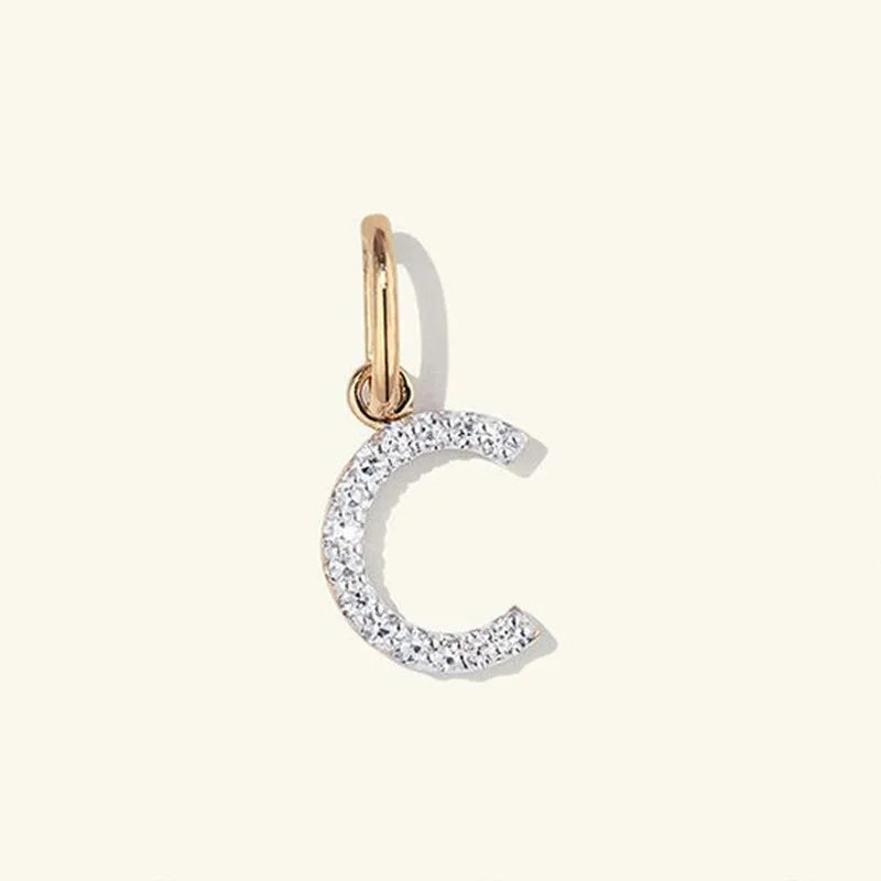 REDheart Fashion Jewelry 925 Sterling Silver Full Zircon Sparkling 26 Letters Pendant Necklaces Women Luxury Silver Necklace