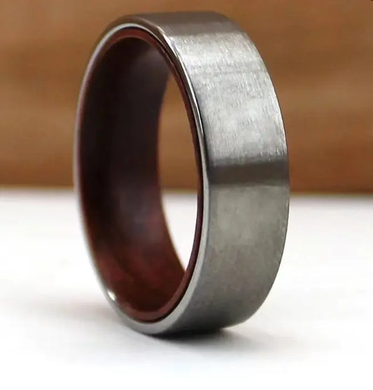 REBEL Jewelry Index Finger Ring 8Mm Open Bottle Tungsten Steel Blue Ring Trendy Men'S Ring