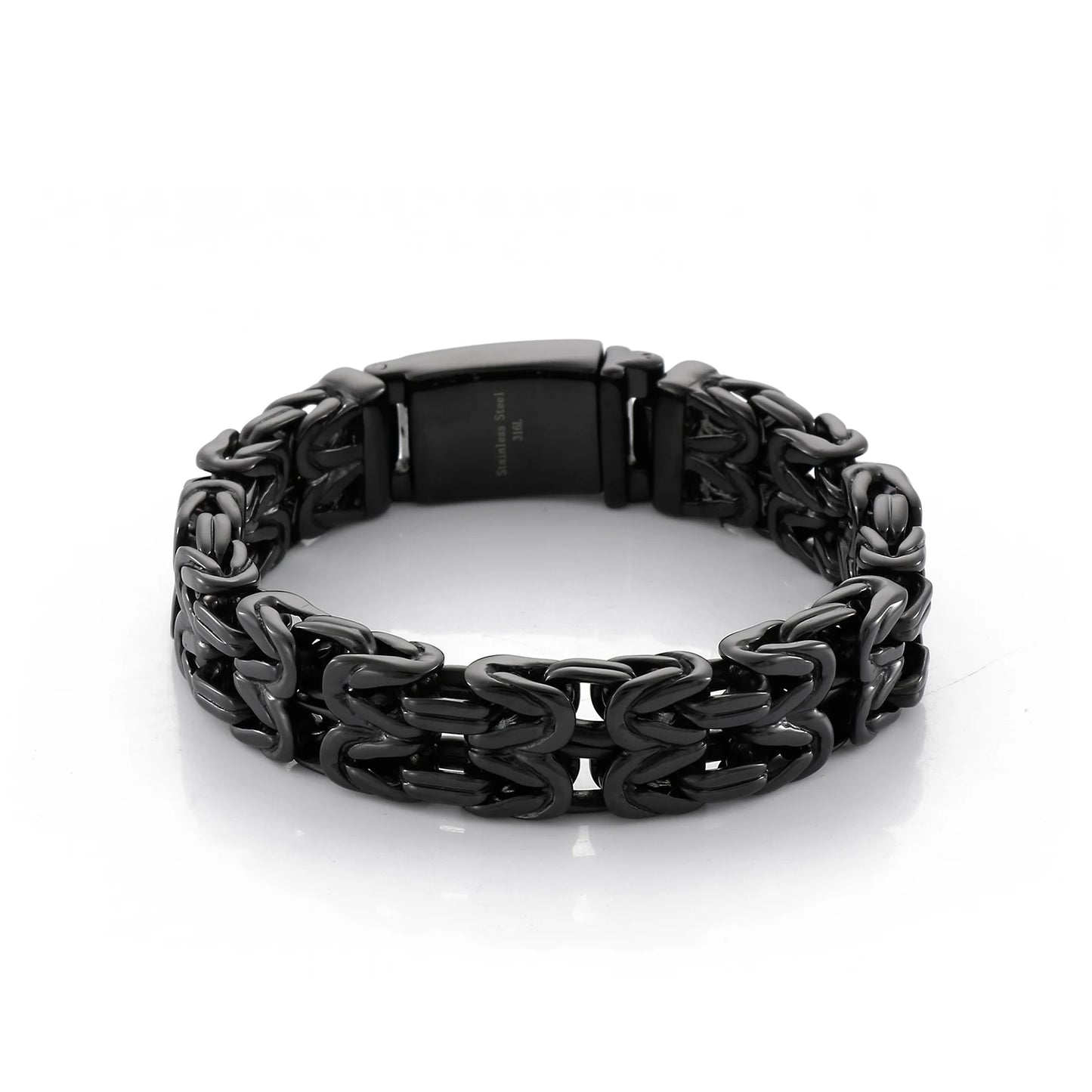 KALEN Punk Hiphop Different Width Bracelets Bangles Men Stainless Steel Jewelry Bracelet