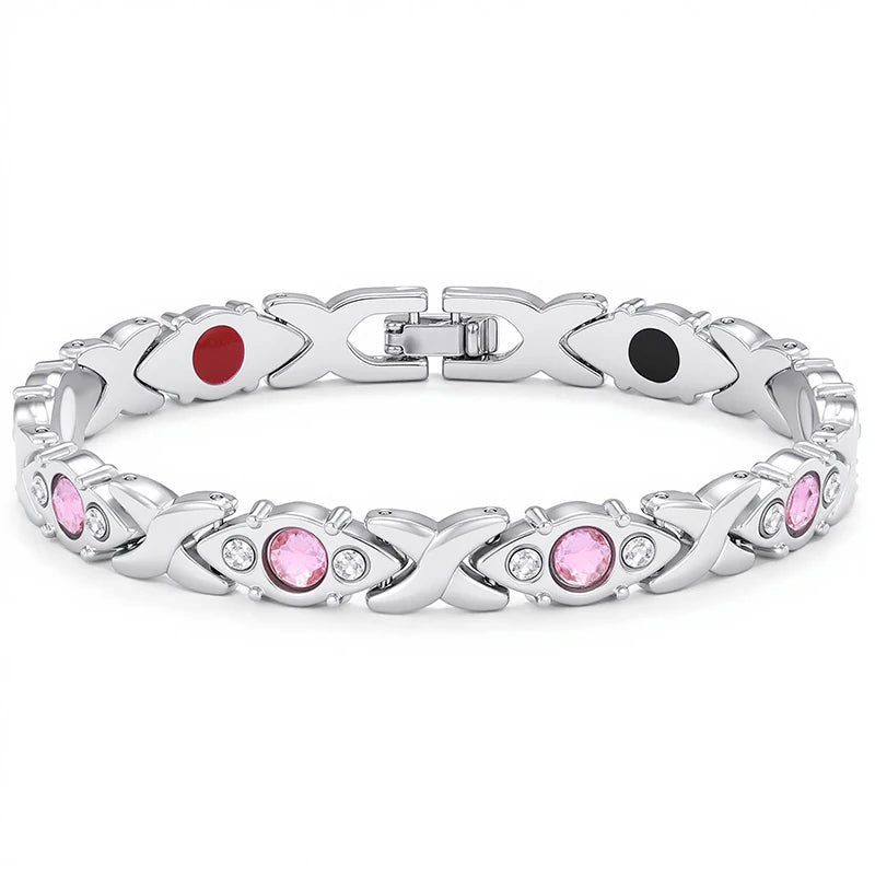 Trendy Energy Magnets Jewelry Slimming Bangle Women Bracelets Magnetic Crystal Gold Plated Couple Adjustable Bracelet