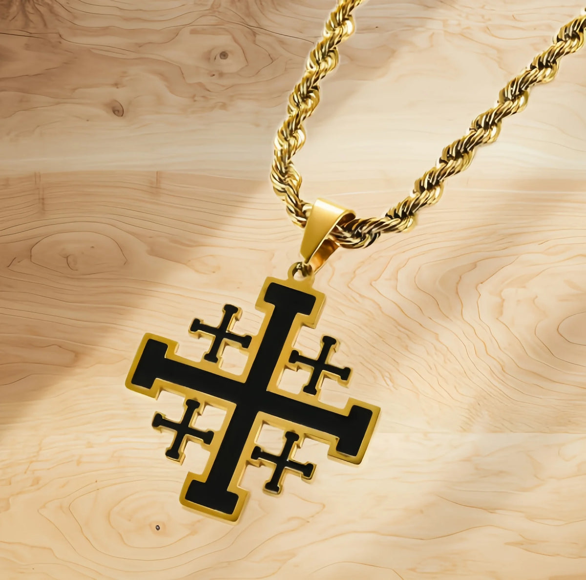 REBEL New Arrival Men Cross Necklace, Stainless Steel Ins Hip Hop Personality Pendant