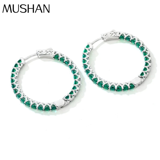 MUSHAN Jewelry Factory Large Circle S925 Sterling Silver Earrings Light Luxury Cross Border Jewelry Set With HighCarbon Diamonds