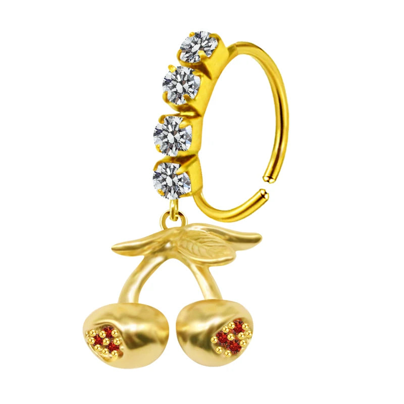 S&S Stainless Steel Dangle Hoop Nose Ring Collection | 66 Designs