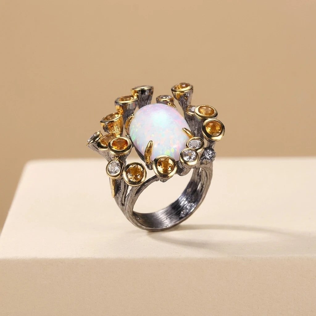 Wholesale Handmade Flower 925 Sterling Silver Ring Design for Women