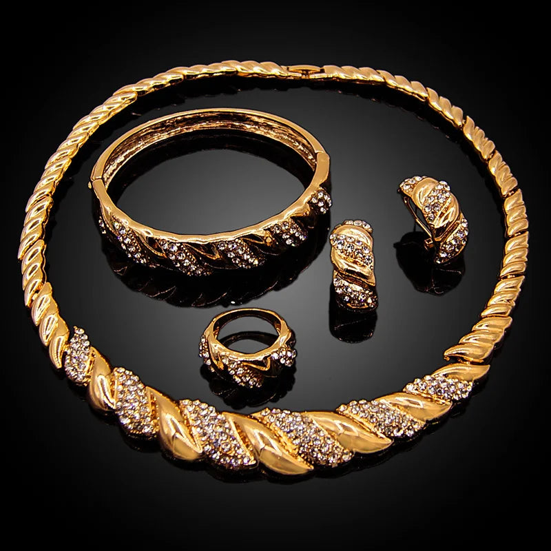 Zhuerrui New Design Brazilian Jewellery Set Italian Designs 24k Gold Plated Jewelry Set Artificial Jewellery Sets HD20074414