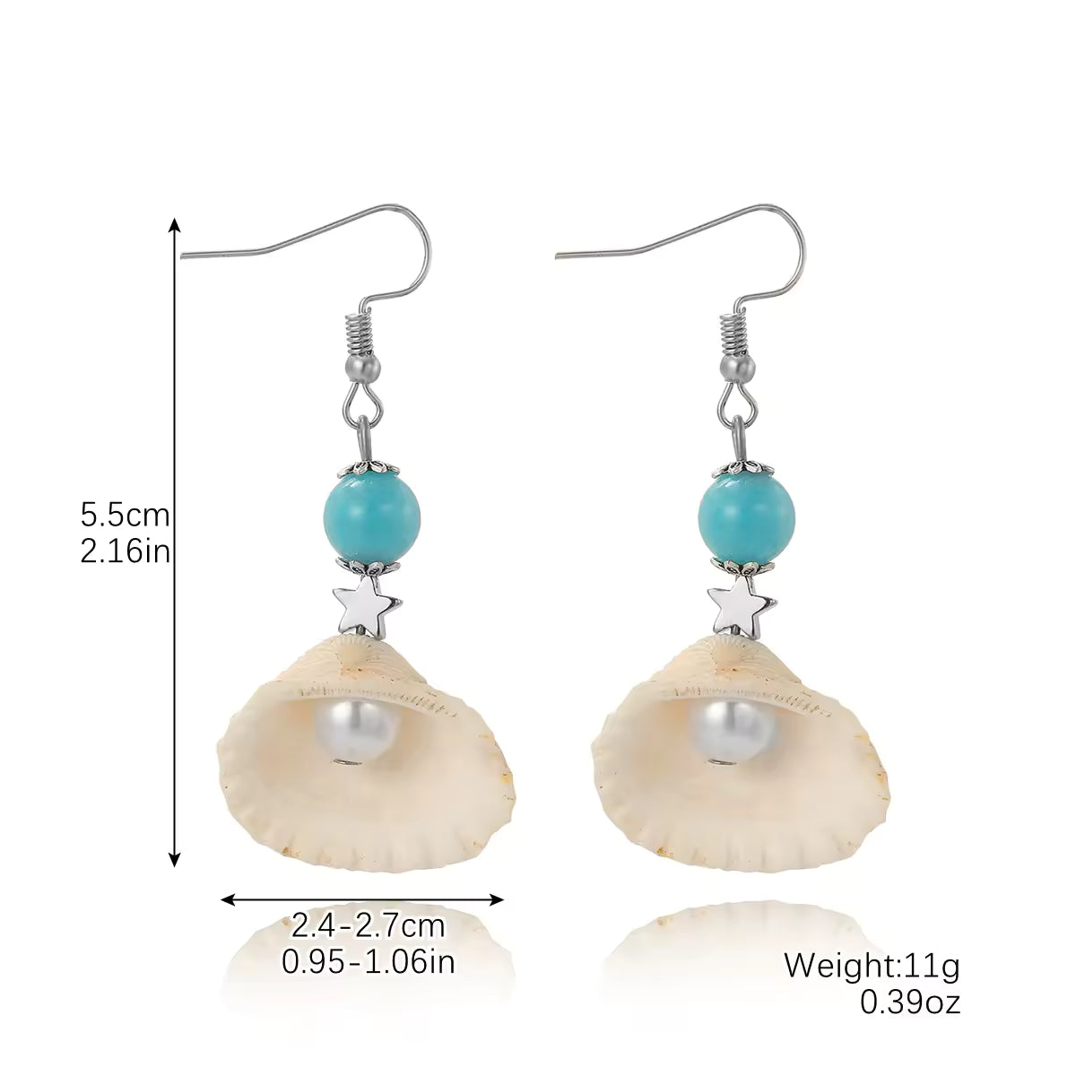 14Pairs NATURAL SHELL Earrings SPECIAL OFFER £49/-