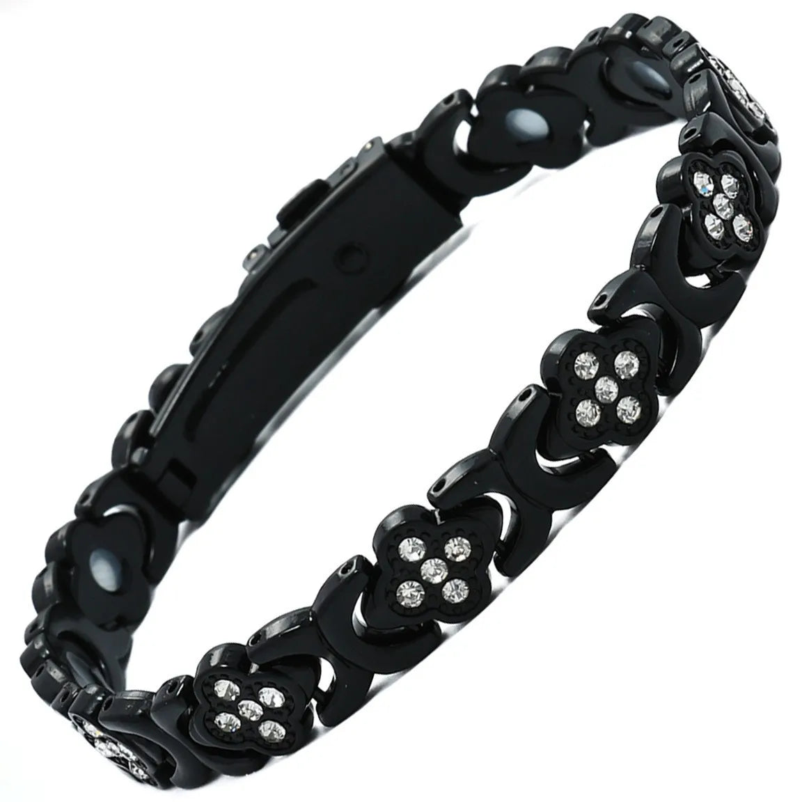 European and American fashion detachable energy magnet bracelet with diamond-encrusted and adjustable ladies bracelet