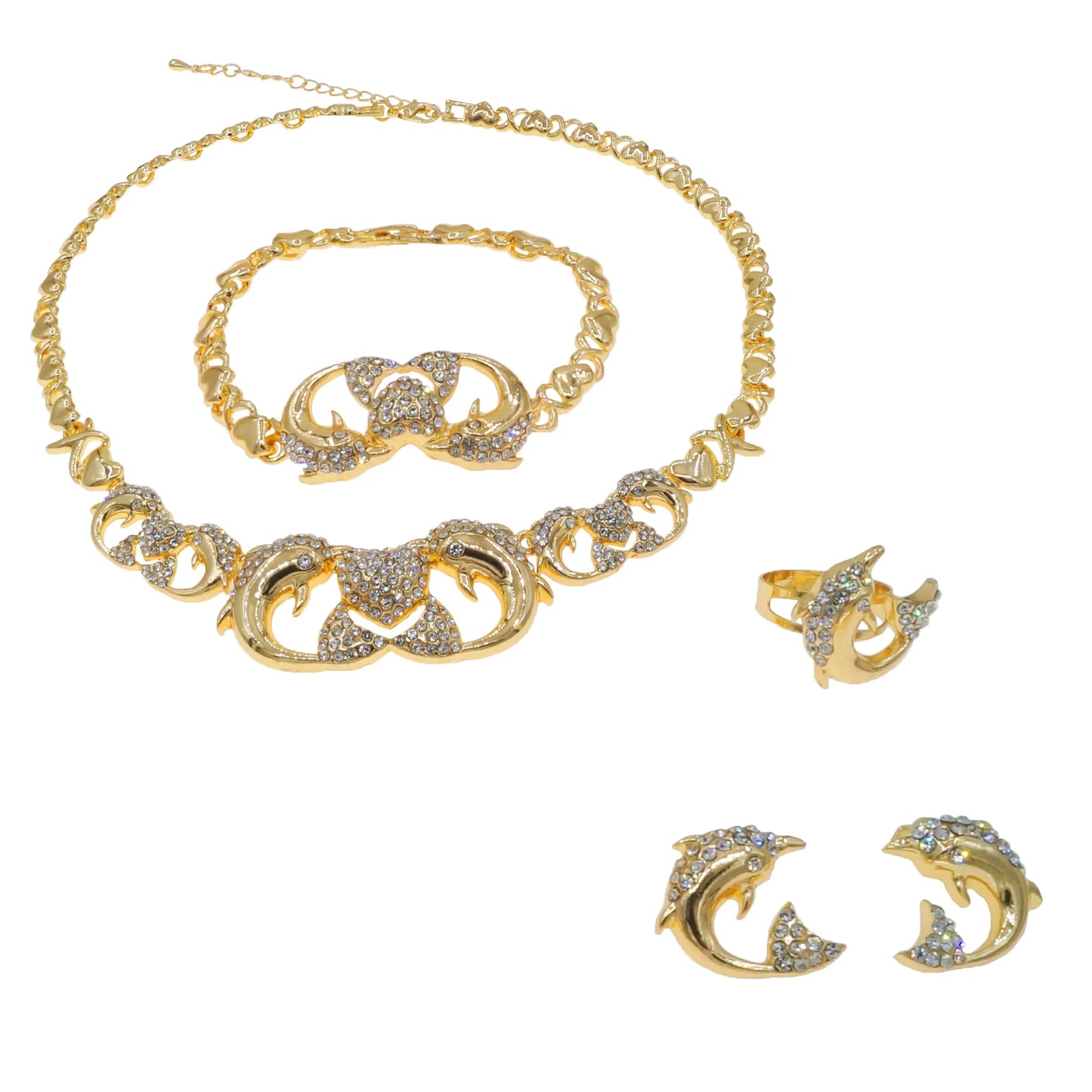Zhuerrui African Exquisite Gold Luxury Jewelry Sets Silver Beads Necklace Jewelry Set Factory Women's Christmas Gifts X0196