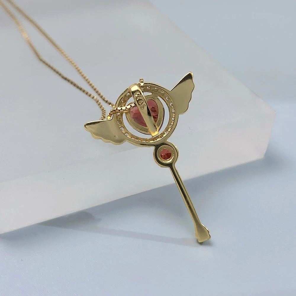 Gioiellieri Garnet Pendant with Natural Red Gemstone for Women S925 Sterling Silver Necklace Fine Jewelry Anniversary Birthday Gift for Her