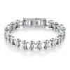 REBEL Hot Selling Bike Motorcycle Chain Wristband Stainless Steel Mesh Bracelet for Mens