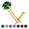 S&S 925 Silver 3mm Diamond Nose Pin Stud | Gold & White Gold Plated