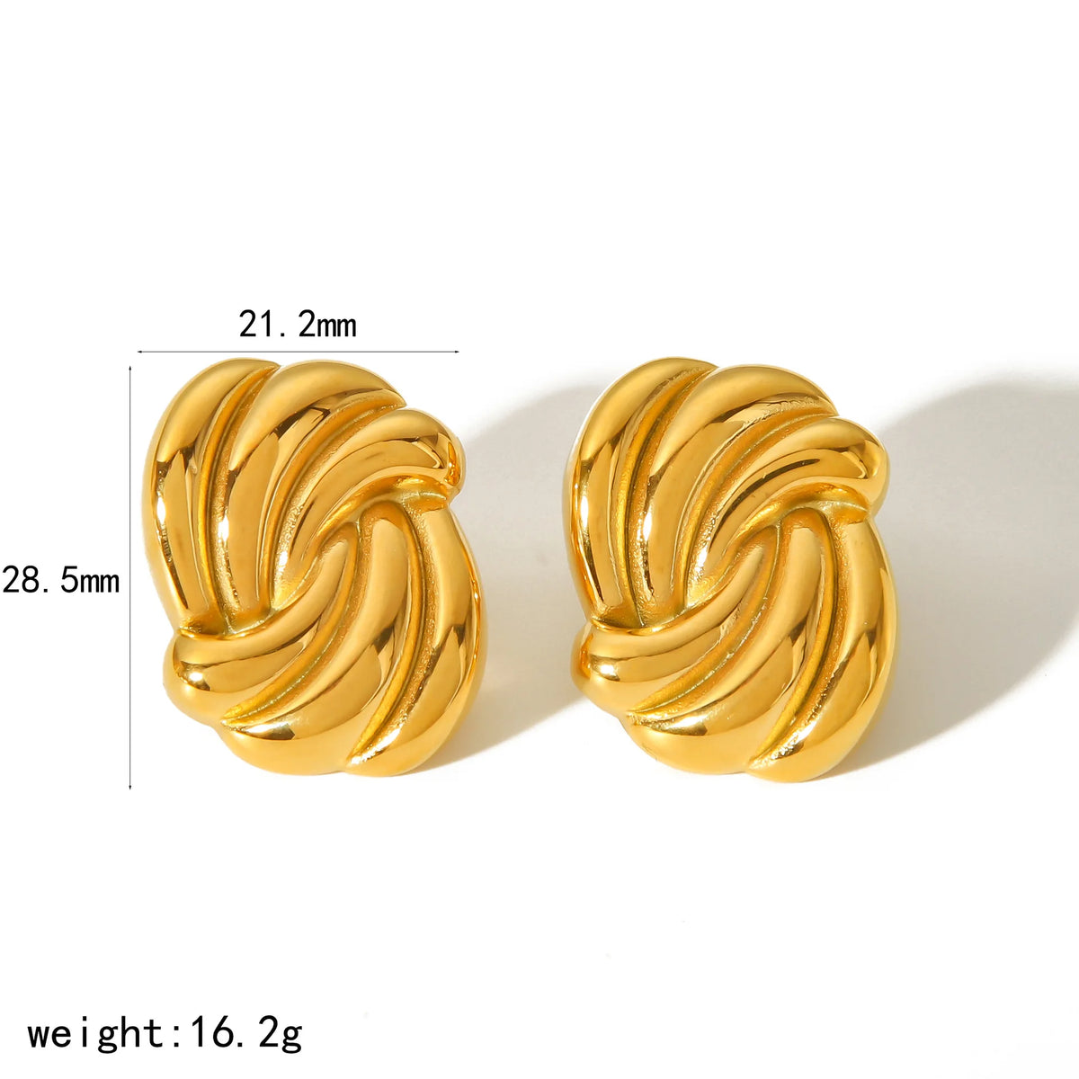 S&S Geometric Line Stud Earrings | 18K Gold Plated | S&S
