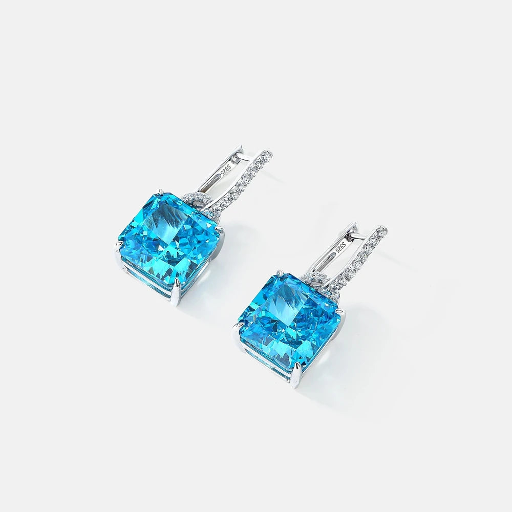 MUSHAN Jewelry Factory Pure Silver Stud Earrings Electroplated Platinum High Carbon Diamond Bestseller in Europe and America
