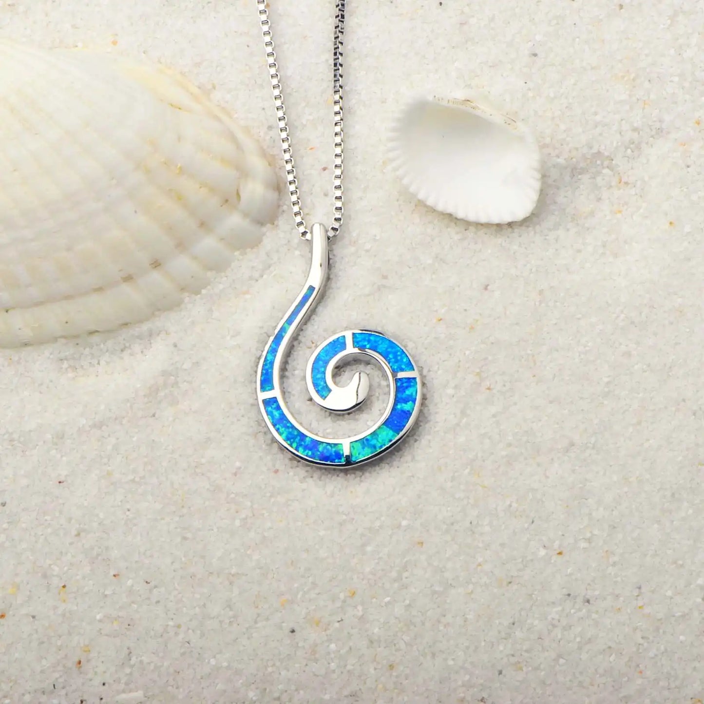 Aobao Vintage Women's Opal Gemstone Pendant Necklace Silver Plated Copper Alloy