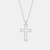 REDheart Fine Jewelry Cross Necklace Women Irish Celtic Claddagh Rose Silver 925 Gold Plated Hollow Cross Necklace for Women