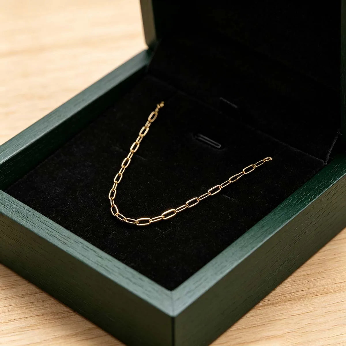 Gioiellieri Classic 10K Gold Paper Clip Chain Necklace Gift for Women Factory Custom Jewelry