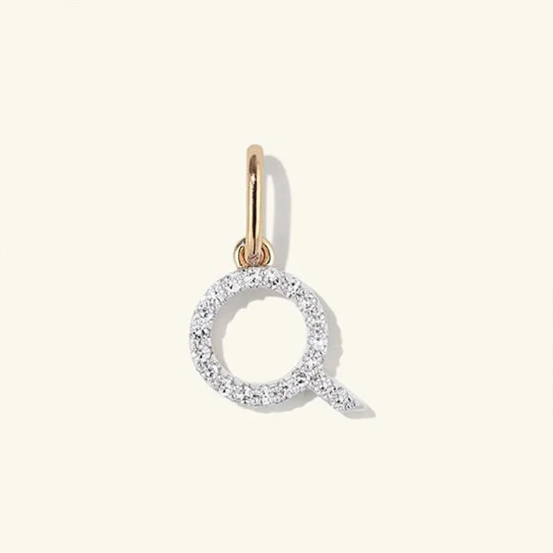 REDheart Fashion Jewelry 925 Sterling Silver Full Zircon Sparkling 26 Letters Pendant Necklaces Women Luxury Silver Necklace
