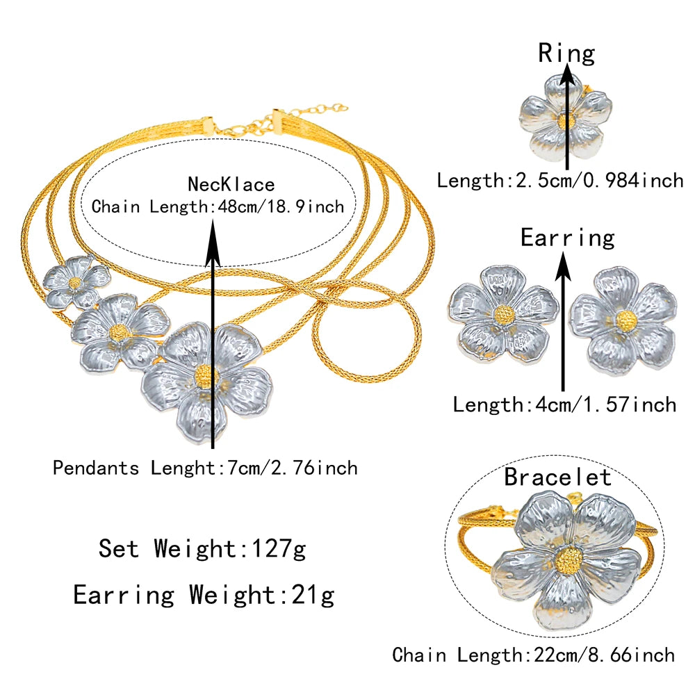 Zhuerrui Italiano Gold Designs Women Jewellery Set Party Fine Costume Jewelry Set Luxury Big Necklace Jewellery Sets X0010930