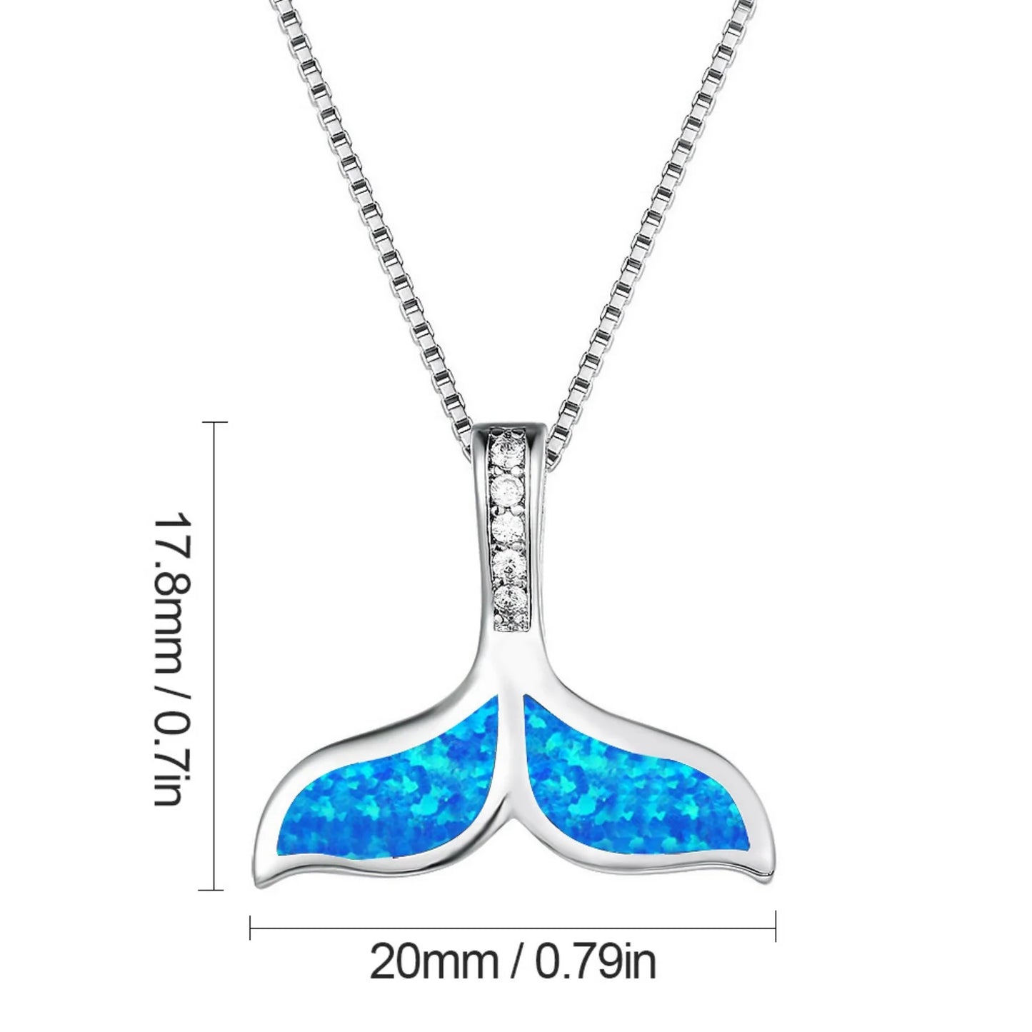 TikTok Viral Mermaid Tail Opal Necklace | Blue Ocean Jewelry - Ins Trendy Bulk Supply