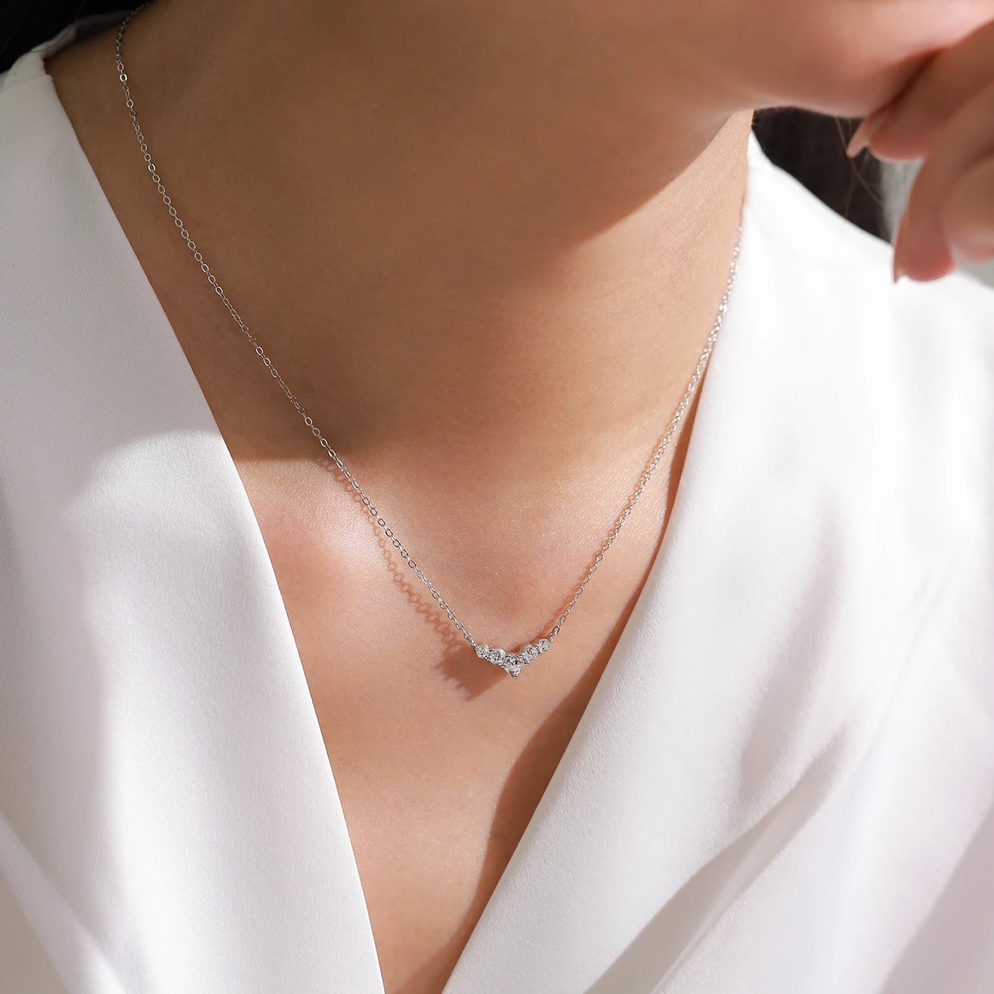 Ailmay Romantic 925 Sterling Silver Dolphin Tail Earring Necklace Set For Women's Valentine's Day or Anniversary Gift