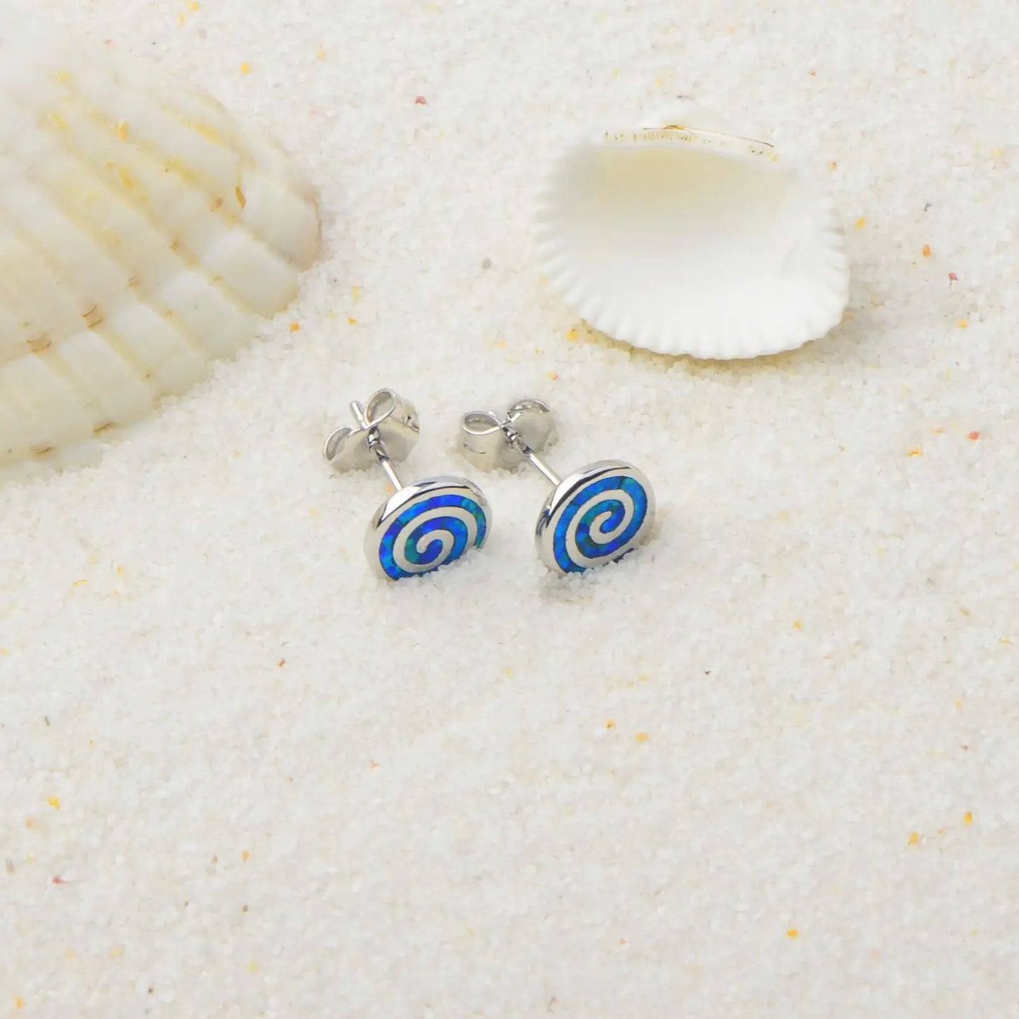 Ins Trendy Brass Geometric Opal Earrings | Minimalist Cute Gift Jewelry Best Seller Wholesale