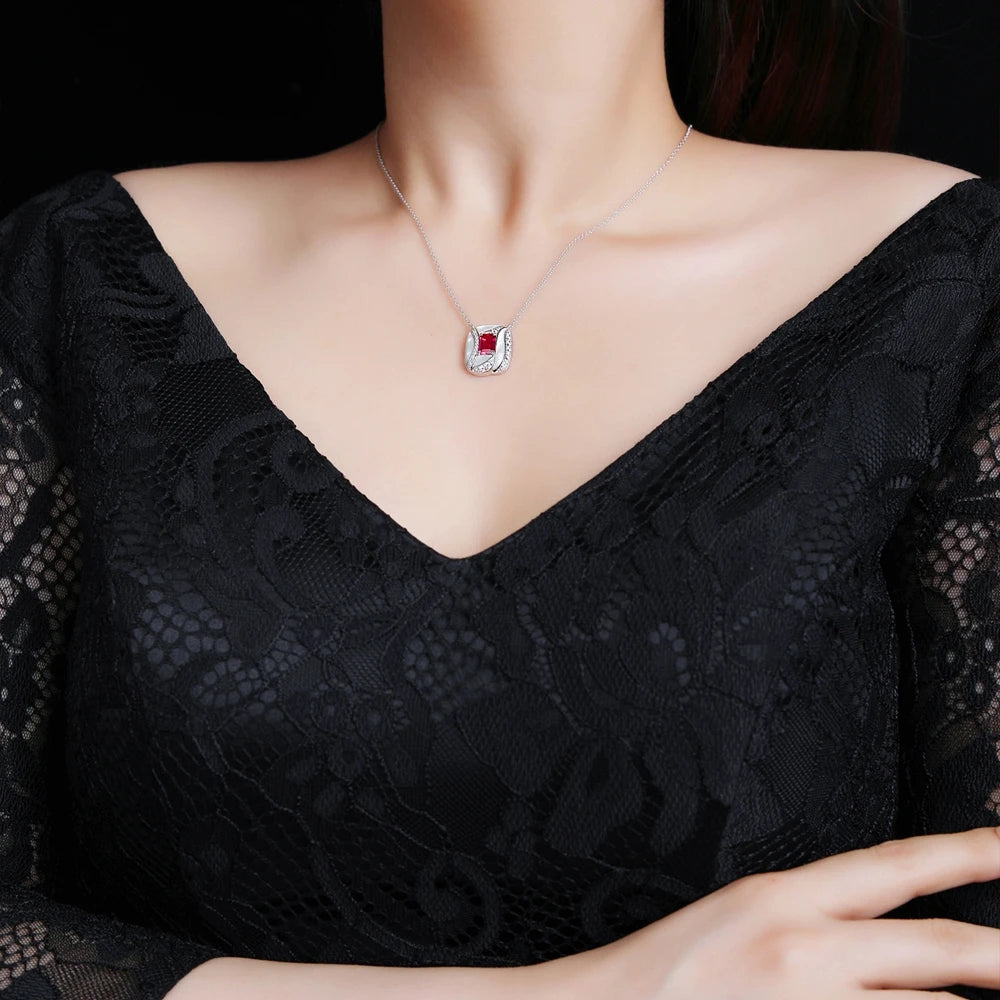 MuShan Jewelry Factory 925 Sterling Silver Necklace for Women High End High Carbon Diamond Cross Border Bestseller