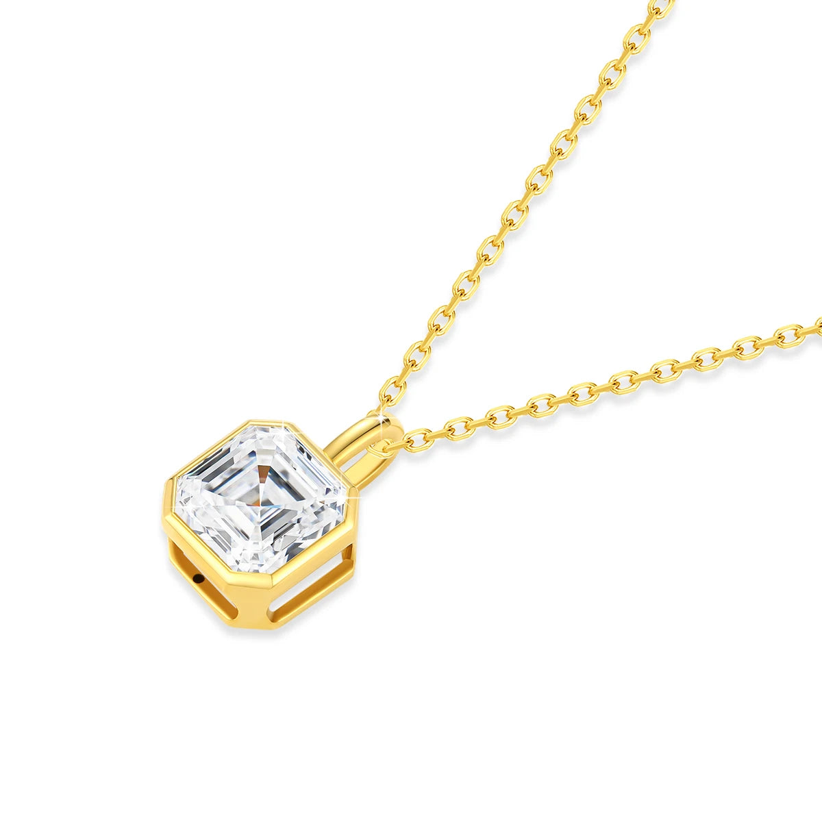Gioiellieri Luxury Woman Fine Jewelry Engagement Wedding 2ct Asche Moissanite Diamond Pendant Hollow 14K Original Golden Jewelry