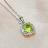 REDheart Factory 925 Sterling Silver Natural Peridot Minimalist Jewelry Set Fashion Bridal Custom Luxury Fine Party Gift