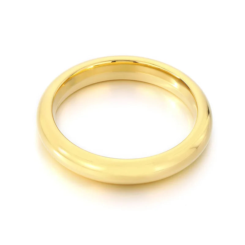 REBEL 18K Gold Plated 13mm Wide Fashion Bracelet Exaggerated Circle Smooth Hollow 18K Gold Plated Jewelry Bangles