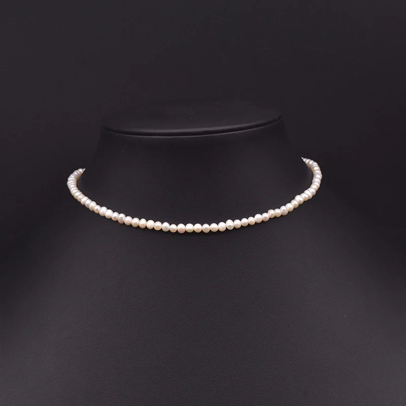 Natural Freshwater Pearl Choker Necklace Gold Plated Tassel Necklace for Women Bridal Wedding Luxury Fashion Fine Jewelry