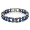 REBEL Hot Selling Bike Motorcycle Chain Wristband Stainless Steel Mesh Bracelet for Mens
