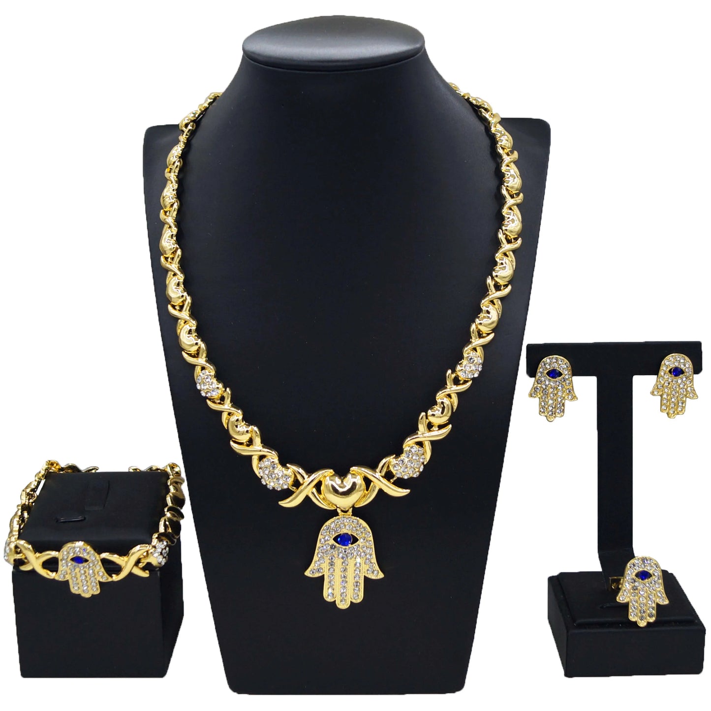 Zhuerrui Available African Gold Luxury Jewelry Sets Silver Beads Necklace Jewelry Set Cheap Women's Costume Accessories X0200