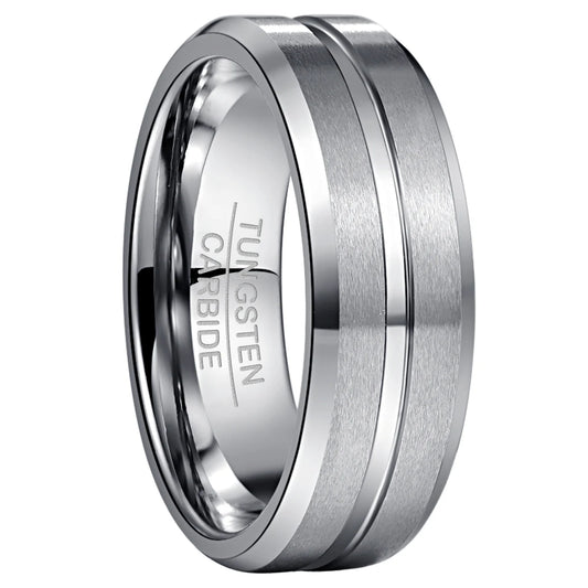 NEWLiFE REBEL Gesture Vista 8mm Ring in Tungsten