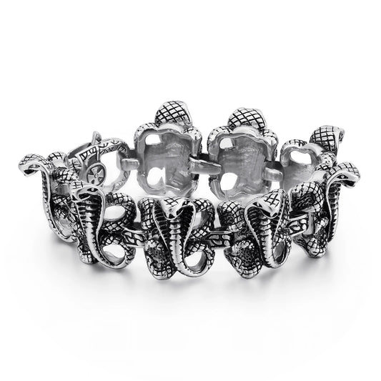 KALEN Stainless Steel Special Snakehead Bracelet Men