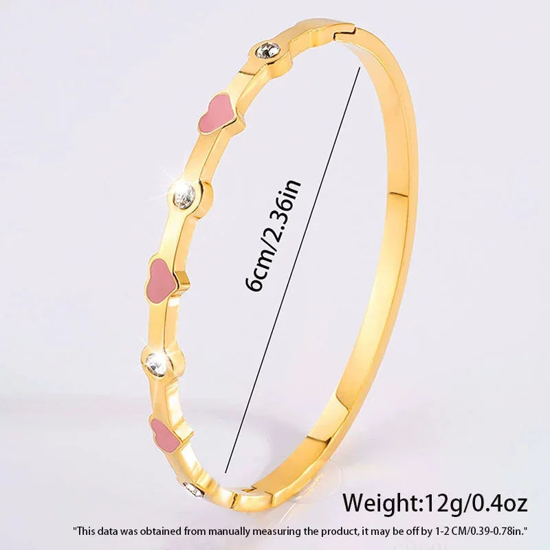 REBEL Stainless Inoxydable Stainless Steel 18K Gold Plated Roman Women Fashion Jewelry Bracelets Bangles