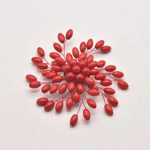 Red Coral Natural Pearls Fashion Accessories Set Fine Woman Ring Earrings Necklace Luxury Customized Jewelry Wedding