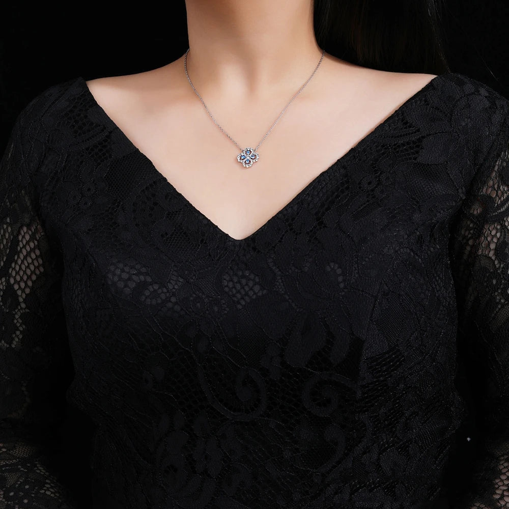 MUSHAN Jewelry Factory S925 Sterling Silver Classic Four Leaf Clover Charm Necklace Women High End 18K Gold Plated O Chain High