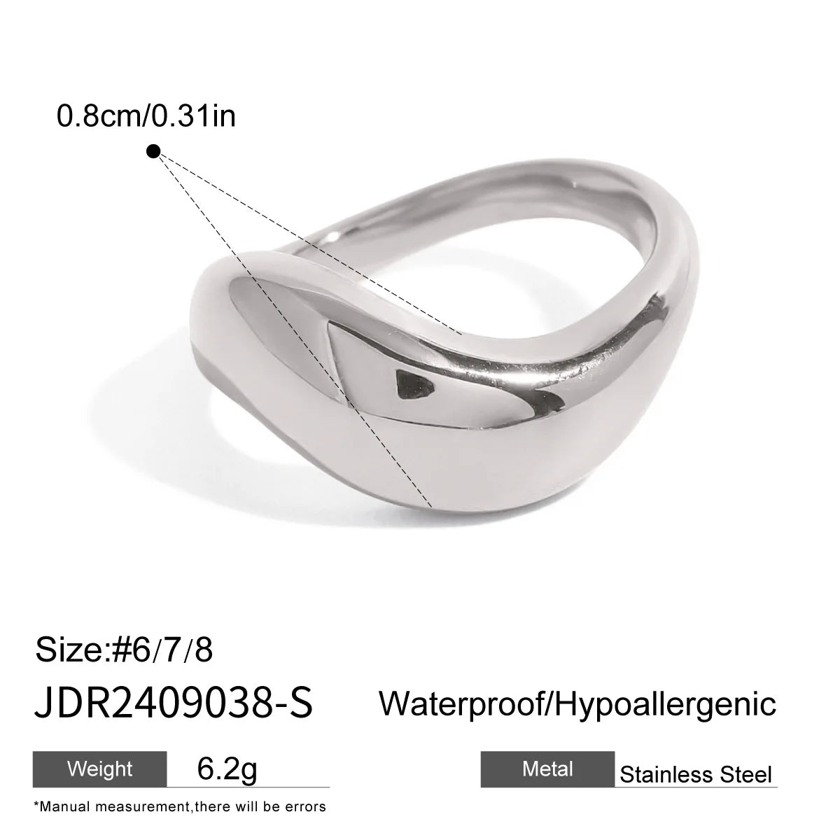S&S Colour-Block Geometric Ring | Stainless Steel | S&S