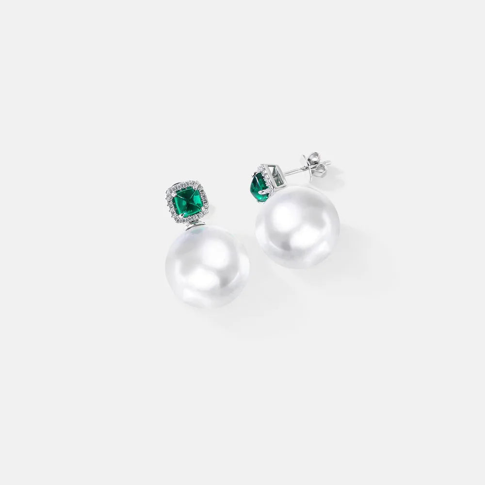 MUSHAN Jewelry Factory S925 Sterling Silver Stud Earrings Set With Beaded Beads and High Carbon Diamond Earrings for Women