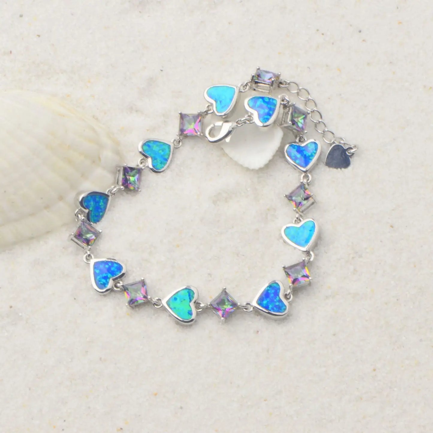 Aobao Bohemian Hawaiian Opal Bracelet Exquisite Crystal & Gemstone Design, Fashionable Jewelry for Women