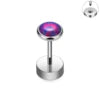 Wholesale G23 ASTM F136 Titanium Ear Studs Nose Stud for Women 20G Round Opal Inlay Ear Tragus Cartilage Body Piercing Jewelry
