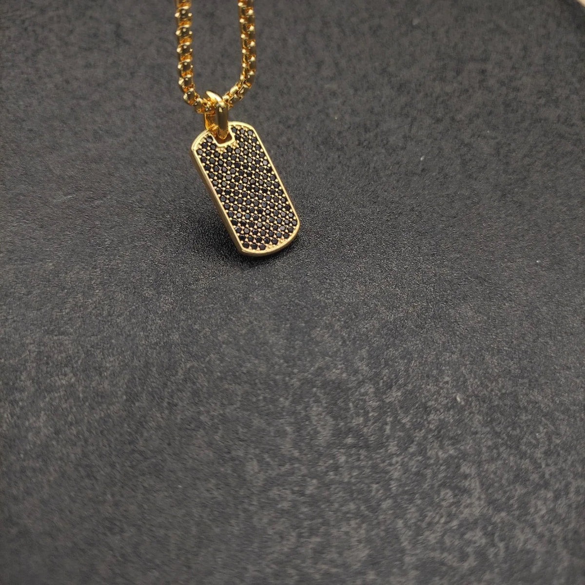 FASHIONISTA DY High-Quality Silver-Plated Shield Necklace with Diamonds, Gold-Plated Shield Necklace. Jewelry .