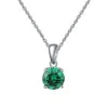 REDheart RINNTIN SAPN02 Romantic Jewelry Birthstone Crystal Necklace 925 Silver Necklace for Women Pendants Charm Collier Collana Stone