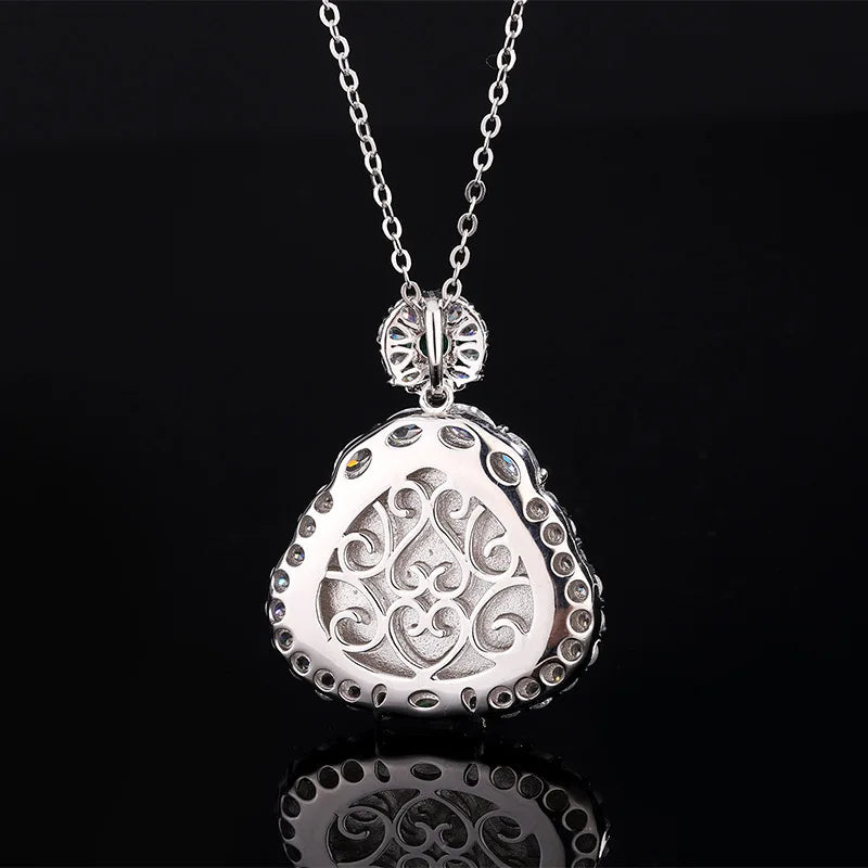REDheart Inlaid Green Chaltony Buddha Necklace Brass Inlaid Zircon Temperament Pendant Women's Gold Plated Wedding Party