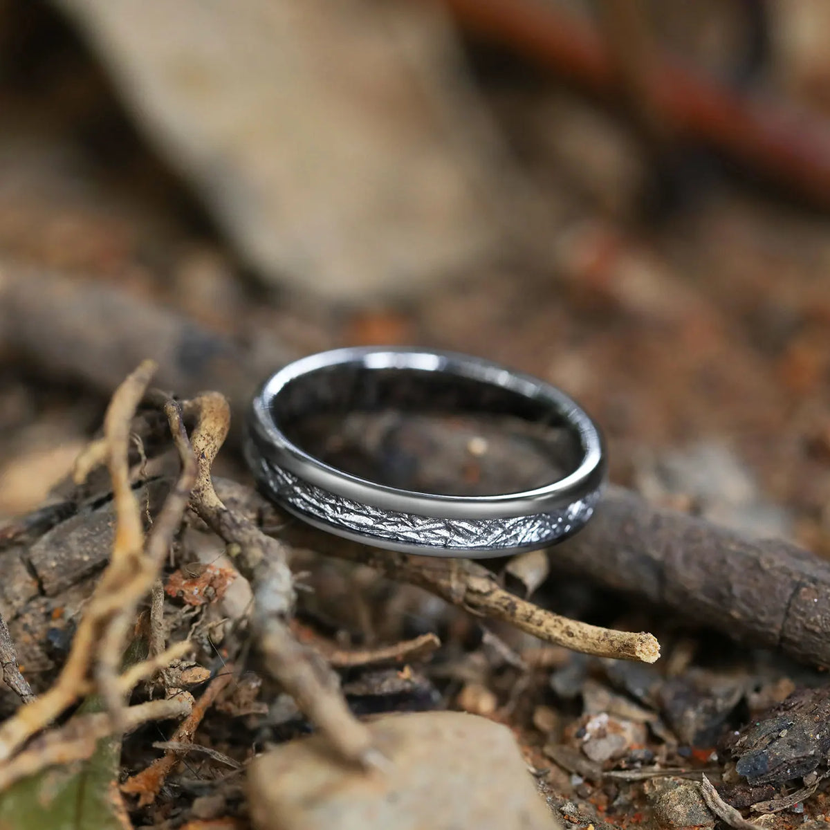 NEWLiFE REBEL 4mm / 6mm / 8mm Silver-Tone Tungsten Ring