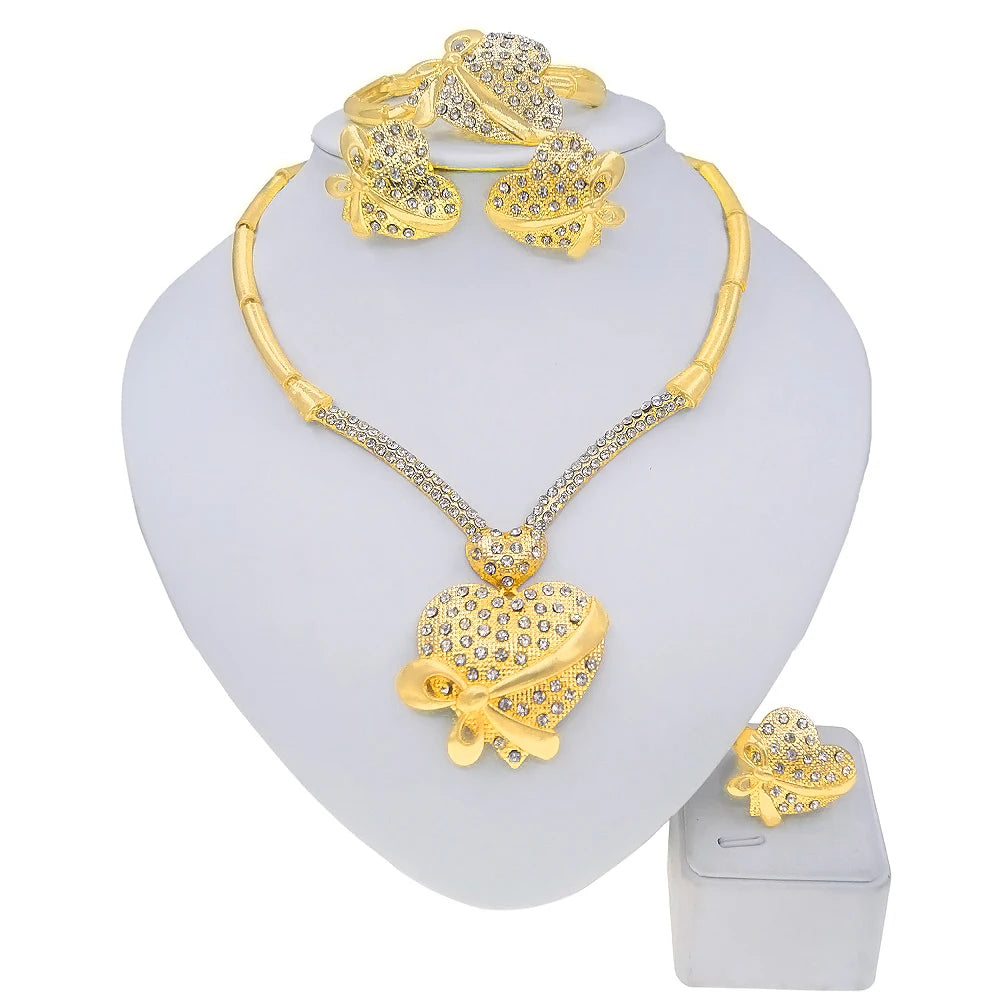 Zhuerrui Women Wedding Party Nigerian Jewellery Sets Bridal Luxury Jewelry Set Italian Silver Color Jewelry Sets HC10024