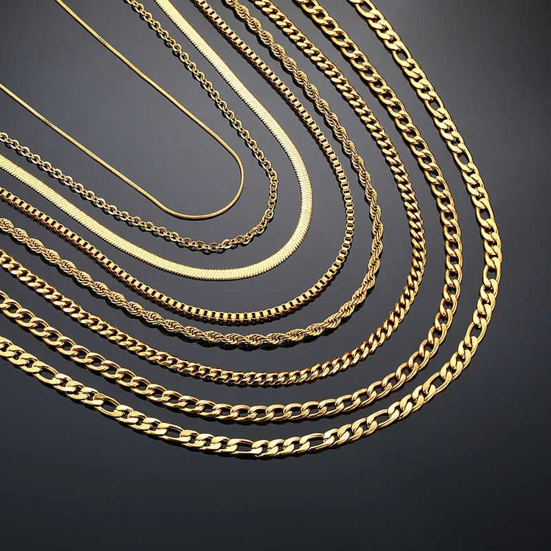 BSC-20 RINNTIN Wholesale 925 Sterling Silver Chains Gold Vermeil Jewelry
