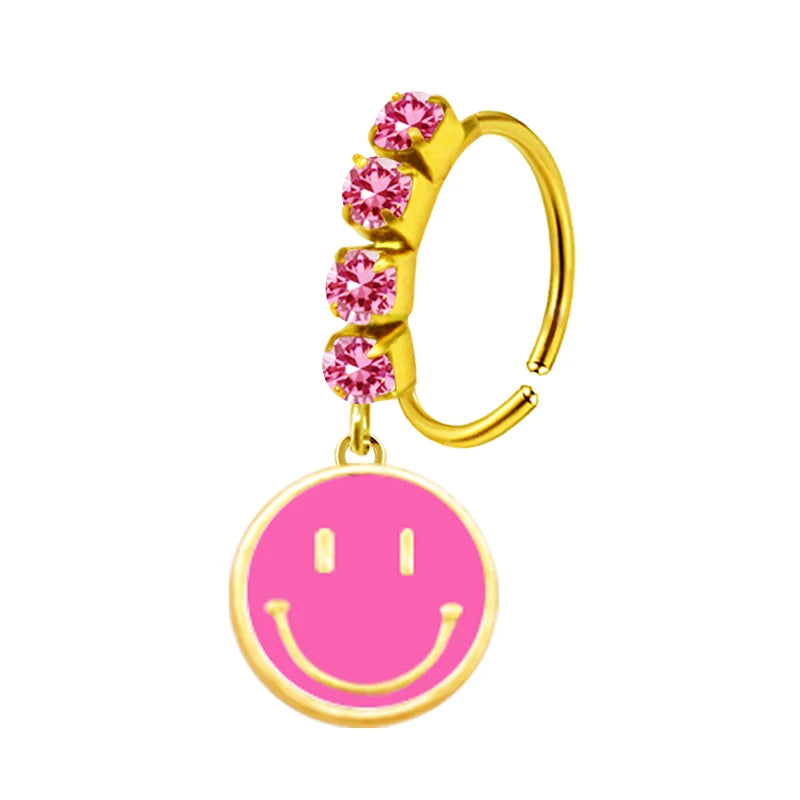 S&S Stainless Steel Dangle Hoop Nose Ring Collection | 66 Designs